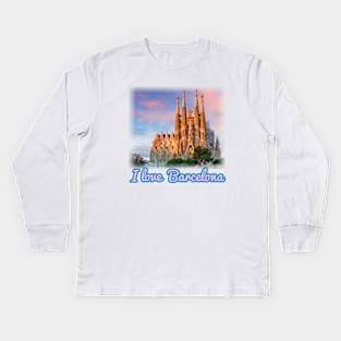 I love Barcelona, Barcelona Kids Long Sleeve T-Shirt